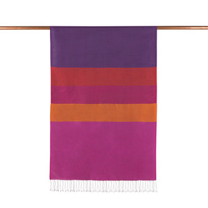 ipekevi - Violet Kushak Striped Silk Scarf (1)