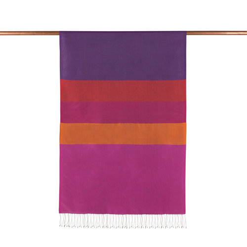 Violet Kushak Striped Silk Scarf