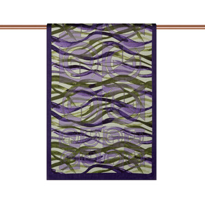 ipekevi - Violet Mono Wave Print Tencel Scarf (1)