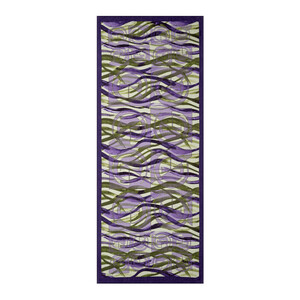 Violet Mono Wave Print Tencel Scarf - Thumbnail
