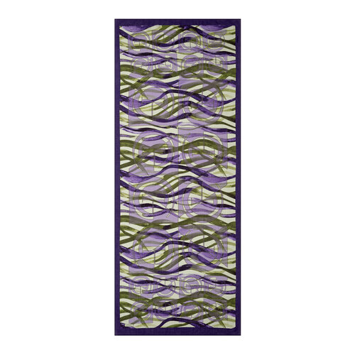 Violet Mono Wave Print Tencel Scarf