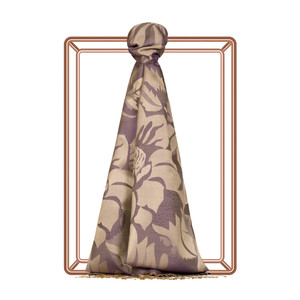 Violet Nev Garden Jacquard Silk Scarf - Thumbnail