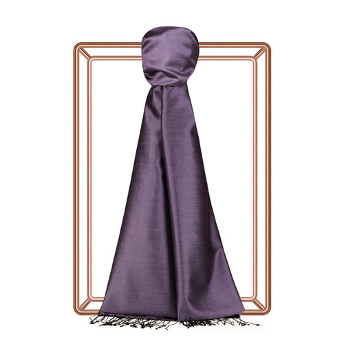 Violet Plain Silk Scarf