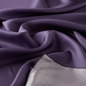 Violet Plain Silk Twill Scarf - Thumbnail