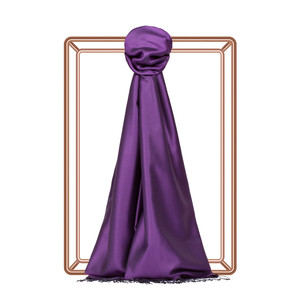 Violet Reversible Silk Scarf - Thumbnail