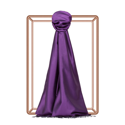 Violet Reversible Silk Scarf