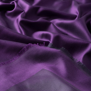 Violet Reversible Silk Scarf - Thumbnail