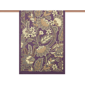 Violet Royal Ivy Pattern Tencel Scarf - Thumbnail