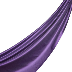 Violet Thin Shantung Silk Neck Scarf - Thumbnail