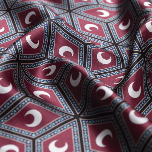 Vişne Şam İşi Sedef Saten İpek Mendil