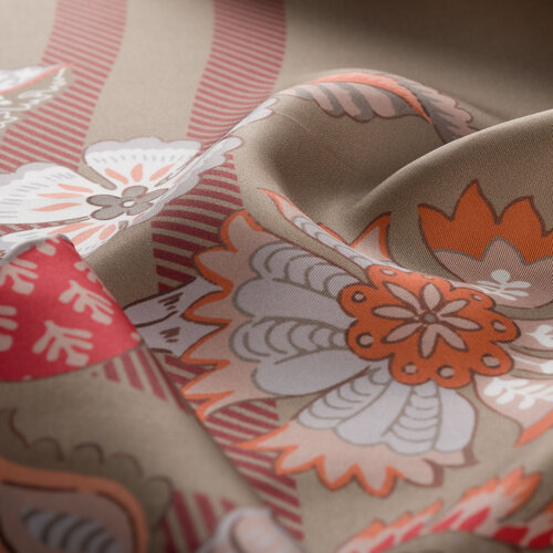 Vizon Bordo Raca Tivil İpek Eşarp