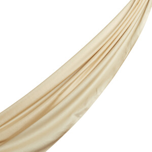 ipekevi - شال قطن وحرير ذو وجهين لون بيج