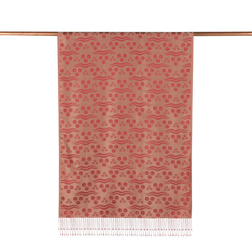 Vizon Çintemani Desenli İpek Şal