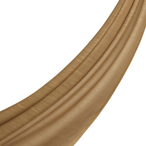 ipekevi - شال قطن وحرير ساده لون بيج