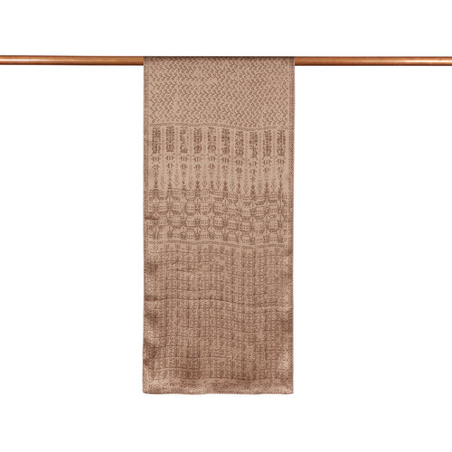 وشاح رقبة حرير ساتان شجرة الحياة لون بيج موديل 04