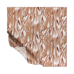 ipekevi - ايشارب حرير تويل تصميم ورود لون بيج