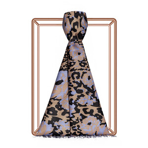 ipekevi - Mink Wild Rose Print Silk Scarf
