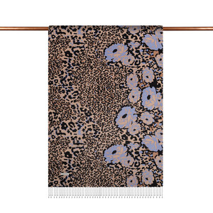 ipekevi - Mink Wild Rose Print Silk Scarf (1)