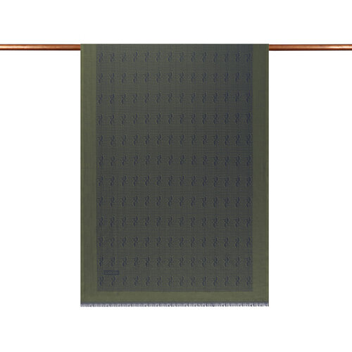 Walnut Green IE Monogram Cotton Silk Scarf