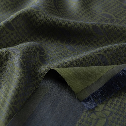 Walnut Green IE Monogram Cotton Silk Scarf