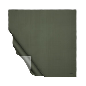 Walnut Green Plain Silk Twill Scarf - Thumbnail