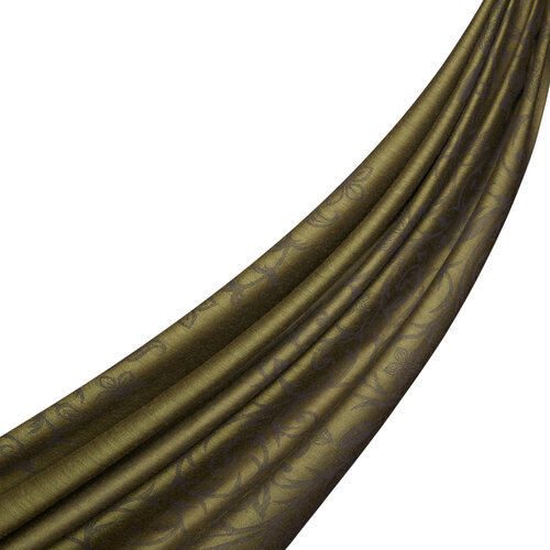 Walnut Green Vine Garden Print Scarf