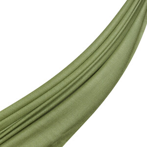 ipekevi - Walnut Green Wool Silk Scarf (1)