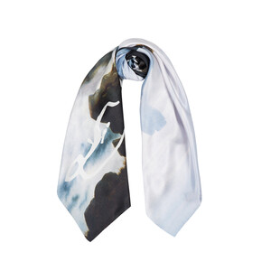 Wanderer above the Sea of Fog Satin Silk Scarf - Thumbnail