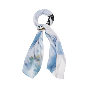 Wanderer above the Sea of Fog Satin Silk Scarf - Thumbnail