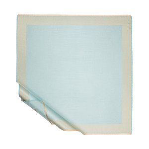 Water Blue Reversible Silk Scarf - Thumbnail