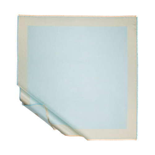 Water Blue Reversible Silk Scarf