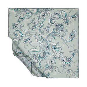 ipekevi - Water Green Breeze Twill Silk Scarf