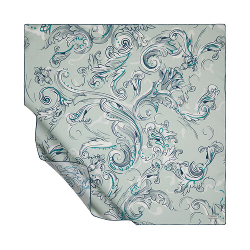 Water Green Breeze Twill Silk Scarf