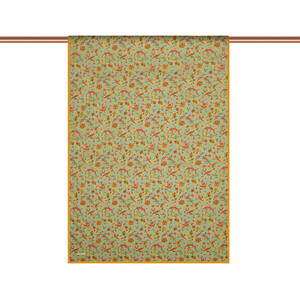Water Green Eastern Garden Cotton Scarf - Thumbnail
