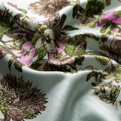 Water Green Exotic Amazon Print Silk Scarf