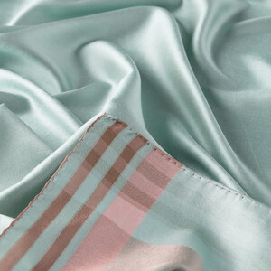 Water Green Frame Silk Scarf - Thumbnail