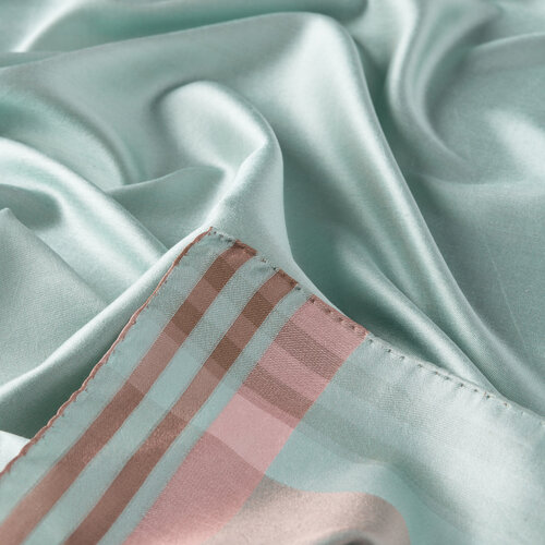 Water Green Frame Silk Scarf