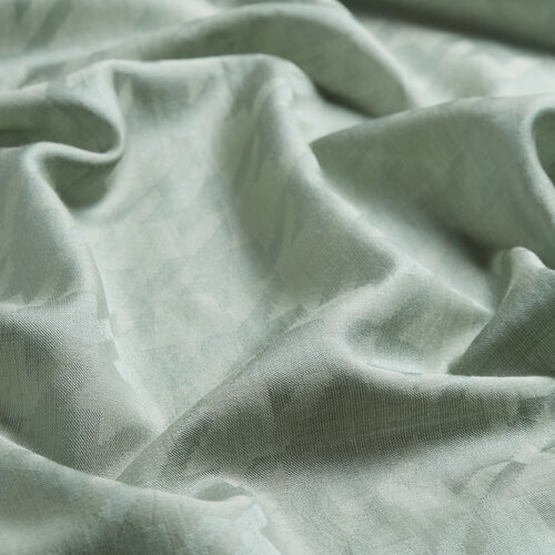 Water Green Houndstooth Cotton Silk Scarf