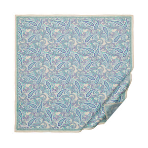 Water Green Mezopotamya Model 01 Print Tencel Scarf - Thumbnail