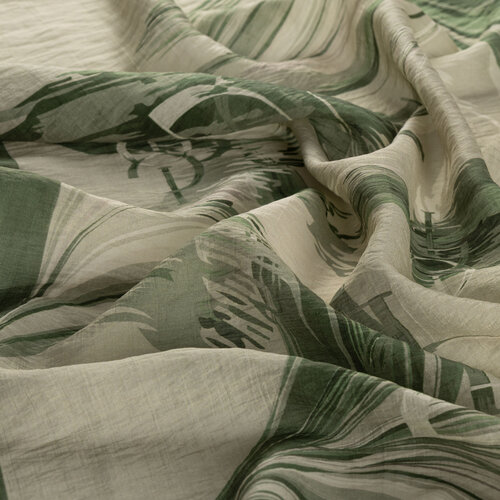 Water Green Mono Flow Print Tencel Scarf