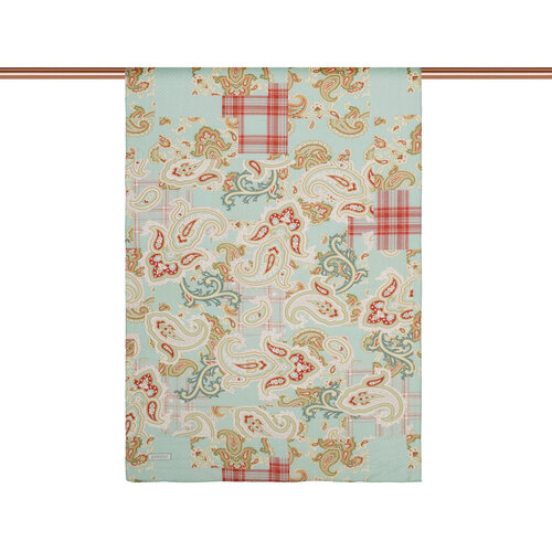 Water Green Patchwork Print Tencel Scarf