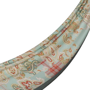 ipekevi - Water Green Patchwork Print Tencel Scarf
