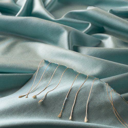 Water Green Plain Silk Scarf