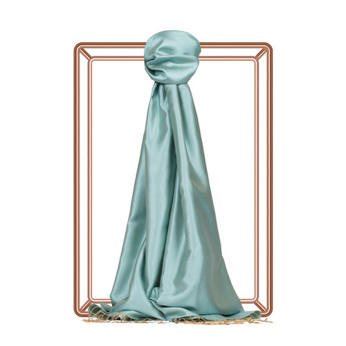 Water Green Reversible Silk Scarf