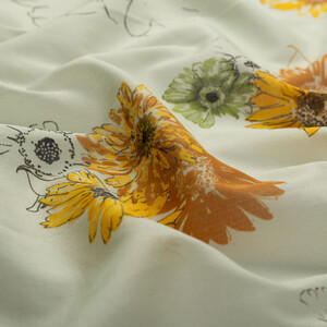 ipekevi - Water Green Single Bloom Cotton Scarf (1)