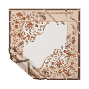 ipekevi - White Beige Spring Trip Twiil Silk Scarf