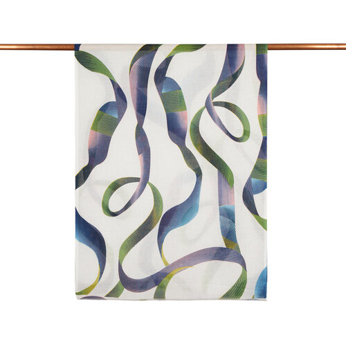 White Betta Print Modal Cotton Scarf