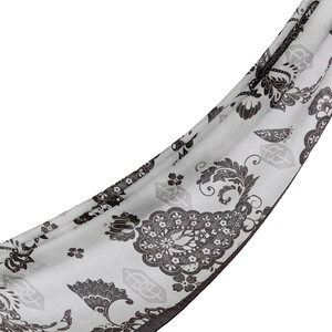 White Black Serenad Tencel Scarf - Thumbnail