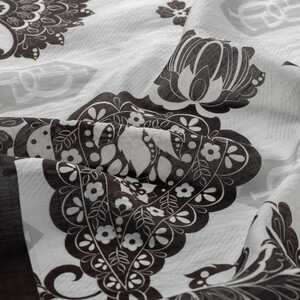 White Black Serenad Tencel Scarf - Thumbnail