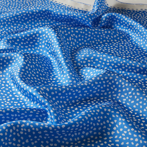 ipekevi - White Blue Polka-Dot Twill Silk Scarf (1)